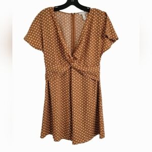 Leith Romper Size Small Rustic Orange Short Sleeve Beachy Summer Ready